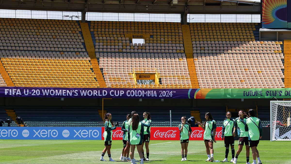 La Selección Nacional Femenil Sub-20 realizó el reconocimiento de cancha antes de su debut en el Mundial Colombia 2024